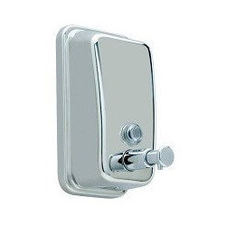 Dispensador cromado para champú y gel de ducha