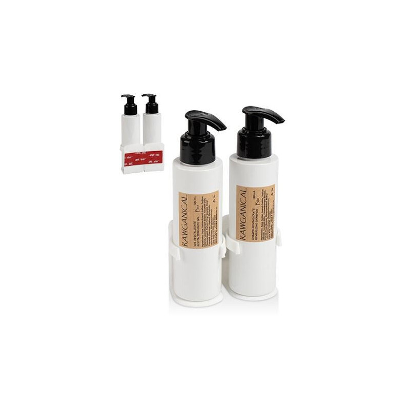 Support double avec bouteilles distributrices