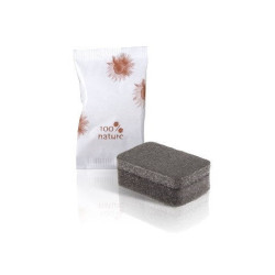 Compact shoe shine sponge for hotel toiletries and guest services