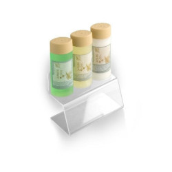 Transparent display for bottles