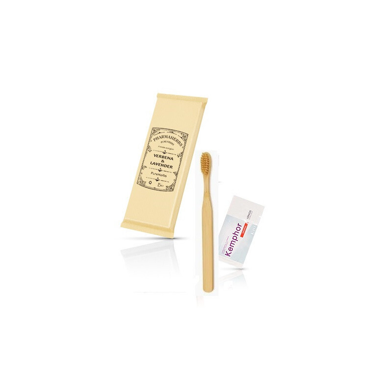 Kit dental de bambú Cepillo con cerdas suaves Bio