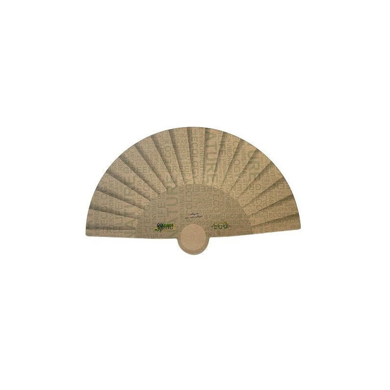 Hand fans made of organic cardboard, hard-wearing