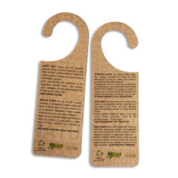 Cartello Bio per asciugamani con messaggio 