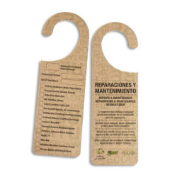 Affichette de porte Bio avec avis de réparation 