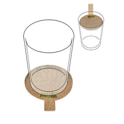 Deckel und Untersetzer 2in1, cartón reciclado Bio