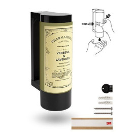 Halterung mit leerer Spenderflasche für Duschgel