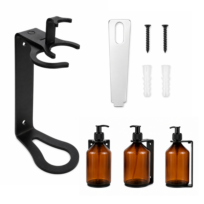 Supreme – Supporto a parete per dispenser di sapone, acciaio inox 304, con serratura antifurto e resistente alla salsedine