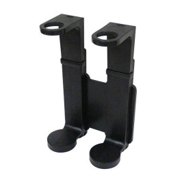 Suporte dispensador duplo preto para frasco