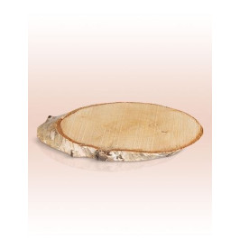 Wooden disc for hotel cosmetics