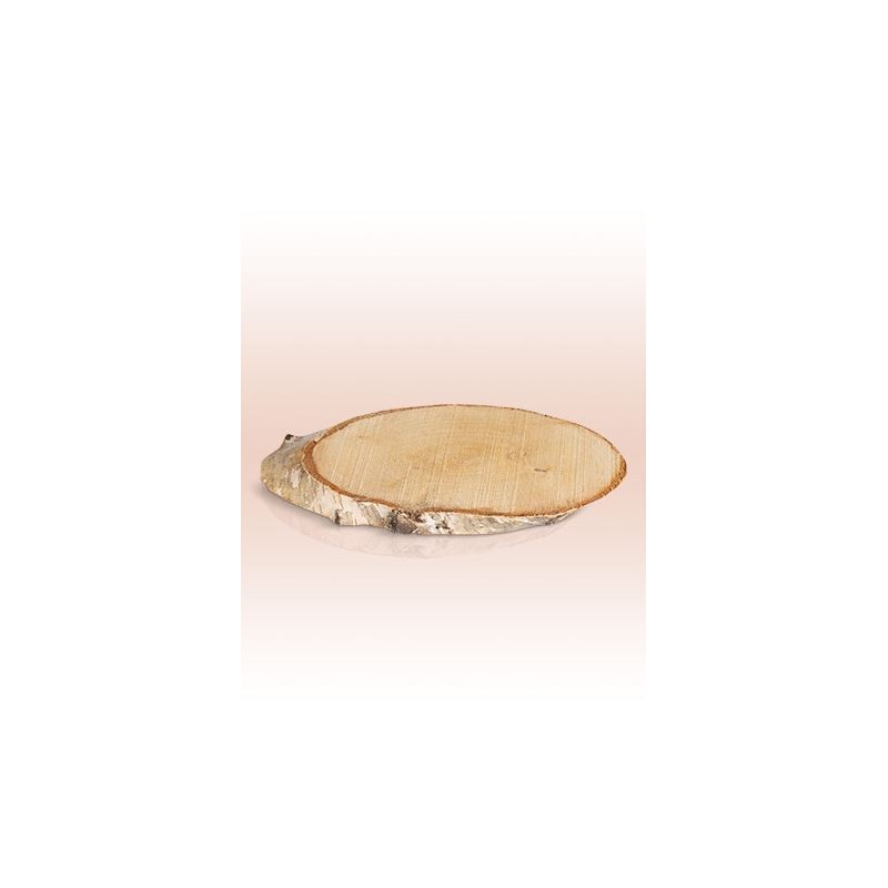 Wooden disc for hotel cosmetics