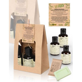 Set Ecorganic con gel doccia, shampoo e body milk per amenities di hotel