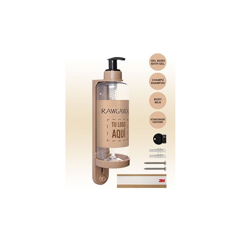 Set de 3 productos Rawganical más jabón de manos para artículos de cortesía de hotel