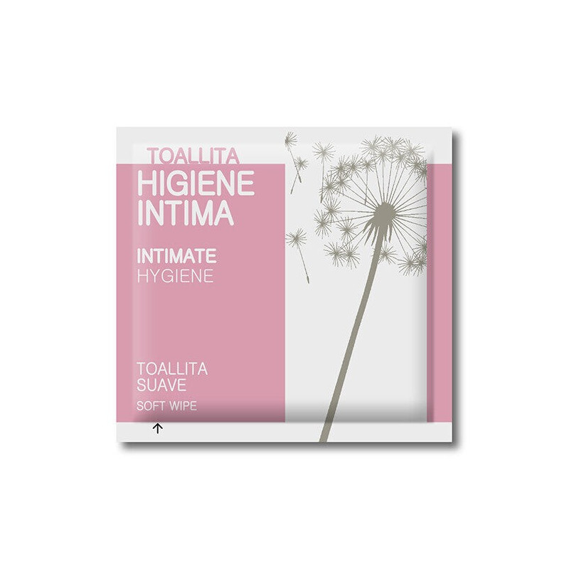 Toallita de higiene intima envasada individualment