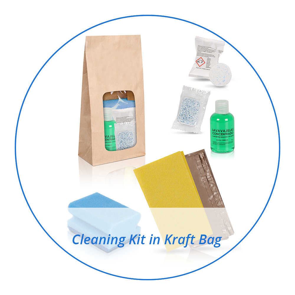 Cleaning Kit in Kraft Bag