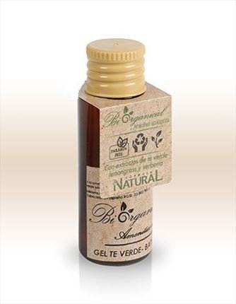 Botella Gel de ducha Biorganical t&eacute; verde 30 ml personalizado
