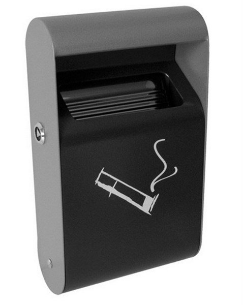 Wall ashtray for outdoor use