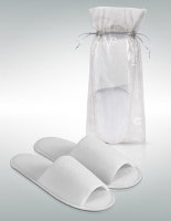 Slipper made of cotton with non-slip sole in organza bag...