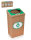 Papelera robusta de reciclaje (Vidrio) para zonas comunes. Regalo 10 bolsas verdes.