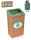 Poubelle de recyclage robuste (verre) pour les parties communes: Cadeau 10 sacs verts 100 litres.