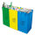 Set 3 bolsas de reciclaje, vidrio, pl&aacute;stico y papel-cart&oacute;n.