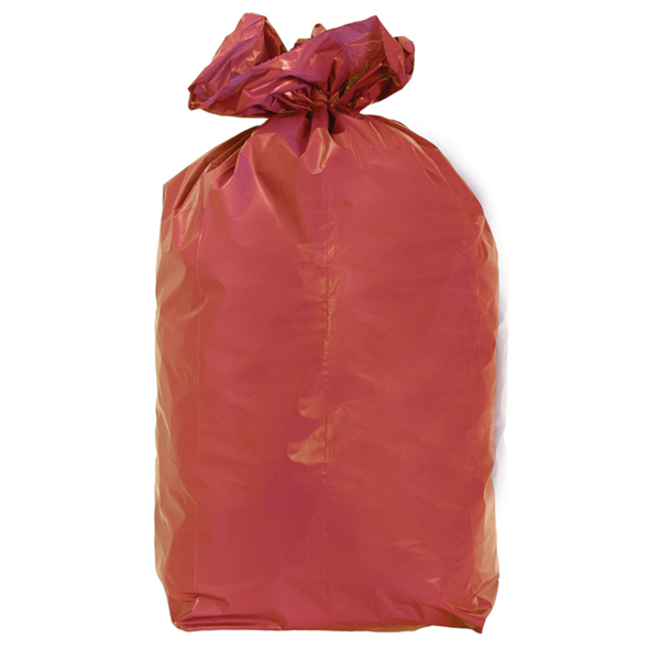 10 sacchi rossi per la raccolta differenziata (rifiuti organici) da