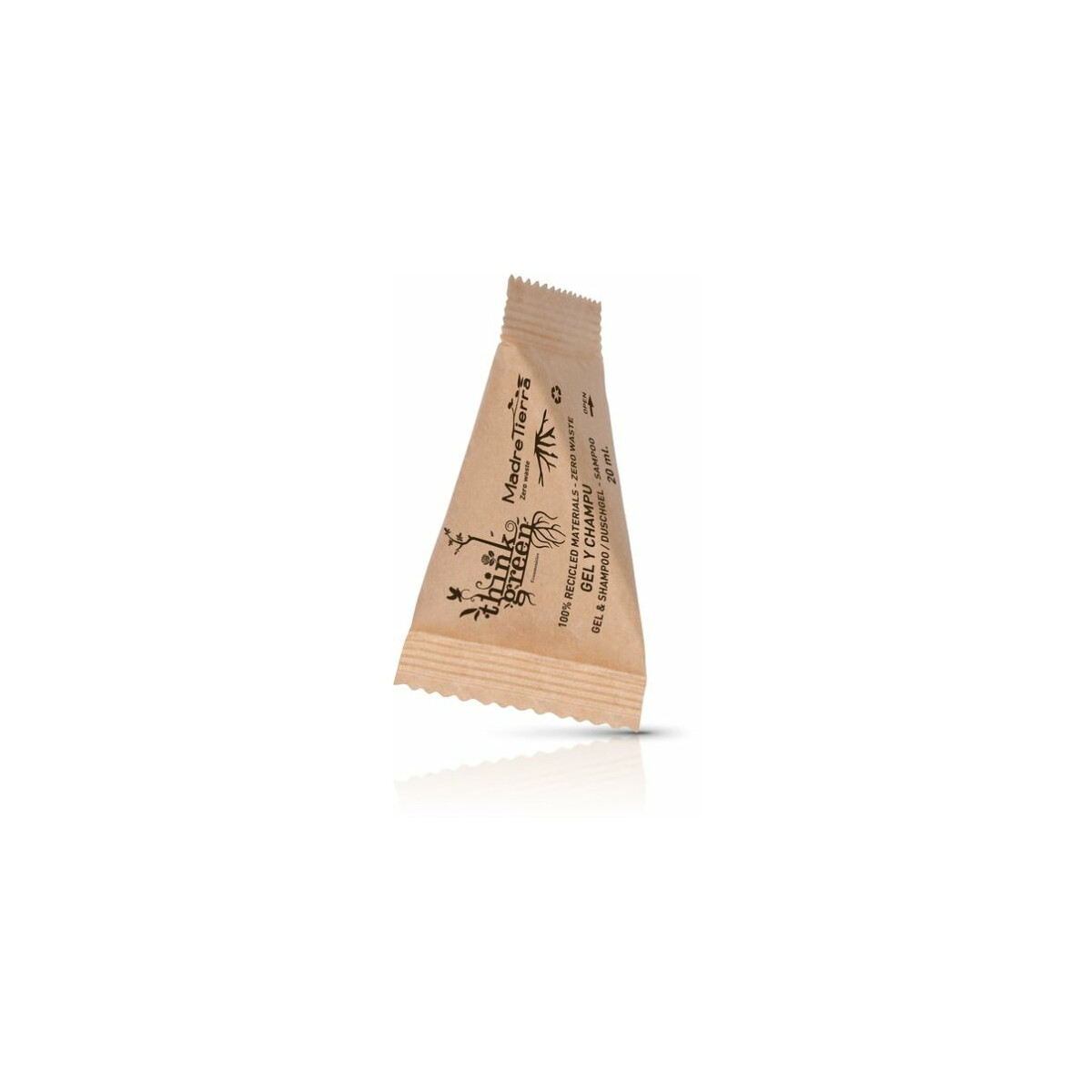 Pyramidenbeutel mit Duschgel & Shampoo 20ml | Neutral