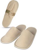 Slippers with case Bio natural color | 30 pairs