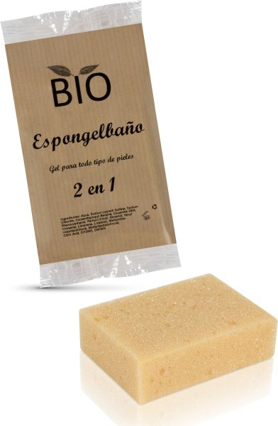 Espongel, sponge with shower gel included. Packaged with guarantee seal of first use | 180 units