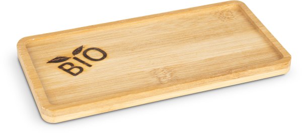 Bambustablett mit Anti-Feuchtigkeits-Behandlung (Ma&szlig;e 17,2cm x 8,9cm x 1,2cm)