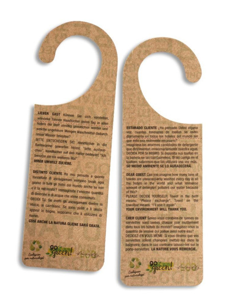 Bio hanger for towels with water saving message | 10 units