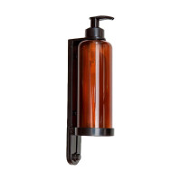 Wall mount for dispenser bottle in black