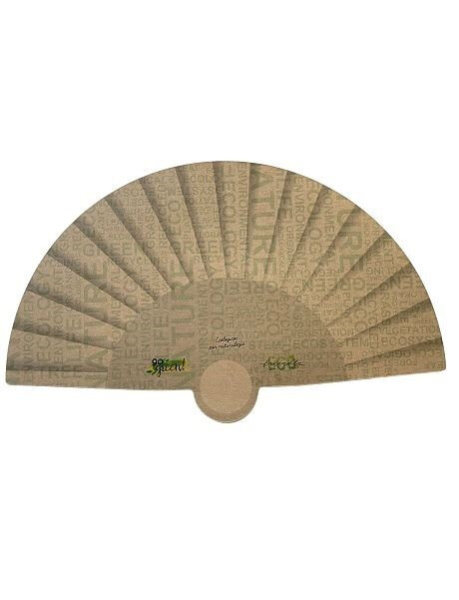 Hand fans made of organic cardboard, hard-wearing