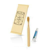 Bamboo dental kit with bio soft-bristle toothbrush + Tube of toothpaste | 300 units