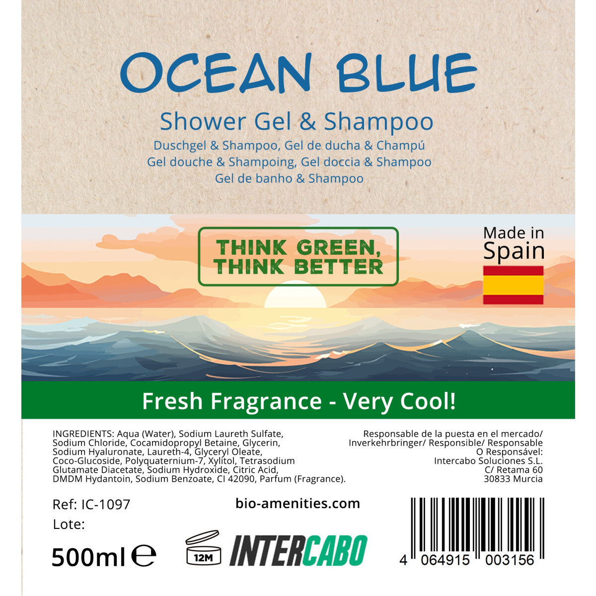 Sample Intercabo Ocean Blue 500ml
