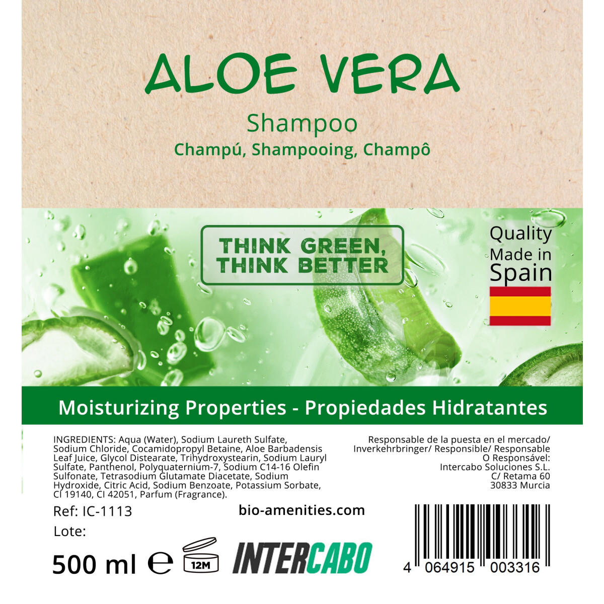 Muster Aloe Vera Shampoo Neue Formel 500ml
