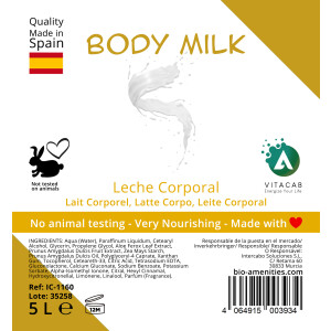 Leche Corporal, Garrafa 5L - Vitacab