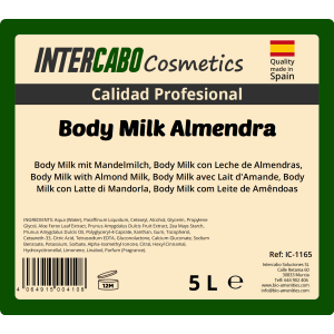 Intercabo Cosmetics Body Milk Leche Almendras 5L