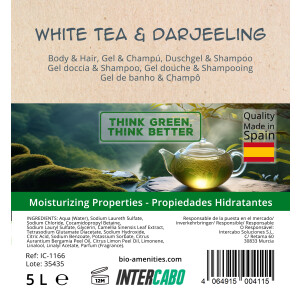 Gel y Champú Té Blanco & Darjeeling en Garrafa de 5L