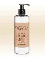 16 bouteilles gel de douche /shampooing 2en1 300ml avec distributeur standard Ecorganic.